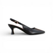 Εικόνα της Γόβες μυτερές εξώφτερνές slingback με χαμηλό λεπτό τακούνι