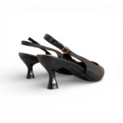 Εικόνα της Γόβες μυτερές εξώφτερνές slingback με χαμηλό λεπτό τακούνι