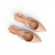 Εικόνα της Γόβες μυτερές εξώφτερνές slingback με χαμηλό λεπτό τακούνι