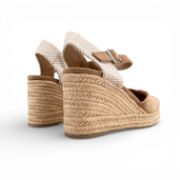 Εικόνα της Εσπαντρίγιες Πλατφόρμες με Μπαρέτα Suede Σκούρο Μπεζ