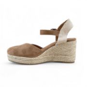 Εικόνα της Εσπαντρίγιες Πλατφόρμες με Μπαρέτα Suede Σκούρο Μπεζ