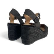 Εικόνα της Εσπαντρίγιες Πλατφόρμες με Μπαρέτα Suede Μαύρο