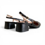 Εικόνα της Γόβες Εξώφτερνες Slingbacks με Χαμηλό Τακούνι Μαύρο