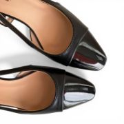 Εικόνα της Γόβες Εξώφτερνες Slingbacks με Χαμηλό Τακούνι Μαύρο