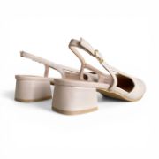 Εικόνα της Γόβες Εξώφτερνες Slingbacks με Χαμηλό Τακούνι Μπεζ