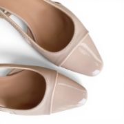 Εικόνα της Γόβες Εξώφτερνες Slingbacks με Χαμηλό Τακούνι Μπεζ