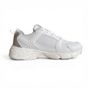 Εικόνα της Sneakers Unisex με Ύφασμα Δύχτι και Δερματίνη Λευκό