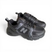 Εικόνα της Sneakers Unisex με Ύφασμα Δύχτι και Δερματίνη Μαύρο