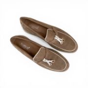 Εικόνα της Loafers Καστόρ με Διακοσμητικό Σχέδιο Σκούρο Μπεζ