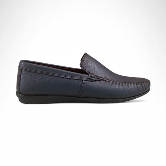 Εικόνα της Ανδρικά Δερμάτινα Ανατομικά Μοκασίνια Μπλε