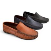 Εικόνα της Ανδρικά Δερμάτινα Ανατομικά Μοκασίνια Μπλε