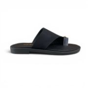 Εικόνα της Παντόφλες Flat με Toe Ring Μαύρο